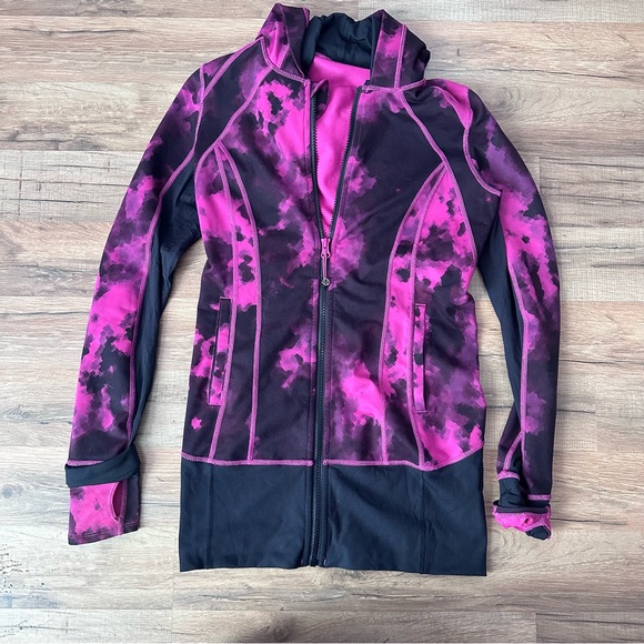 Lululemon Daily Practice Jacket women’s pink and black jacket size 4 - Picture 4 of 13